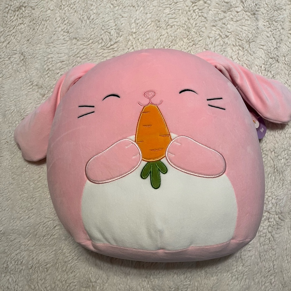12” BOP Squishmallows Pink Bunny Plush Pillow